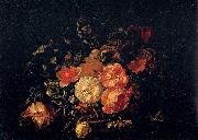 Rachel Ruysch Basket of Flowers oil painting artist